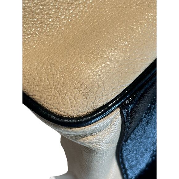 KATE SPADE Boerum Hill Anisha Beige & Black Patent Leather Shoulder Bag - Picture 7 of 9